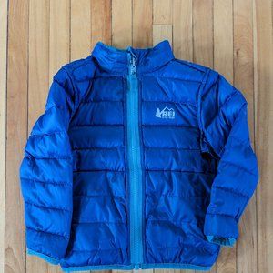 REI reversible down puffer jacket 2T